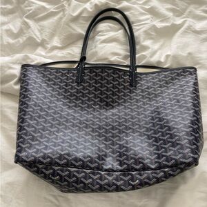 Navy Goyard Tote Bag